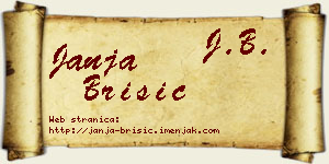 Janja Brisić vizit kartica